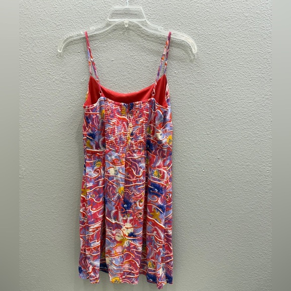 Aritzia Dress Sunday Best Small Mini  Colorful Abstract Print Summer Sleeveless - Picture 3 of 8
